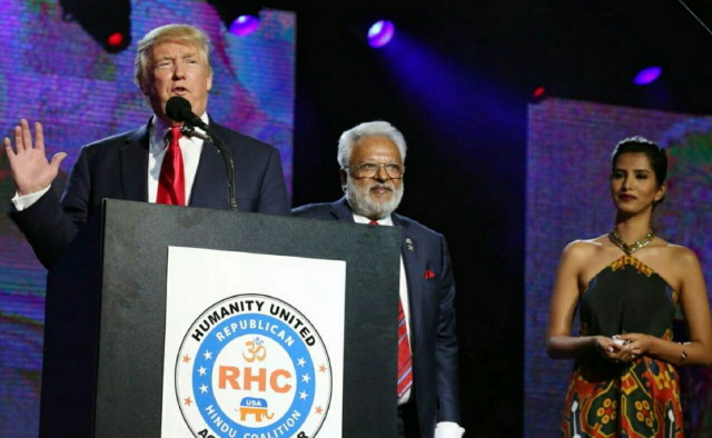 Trump at last week's Indian-American event
