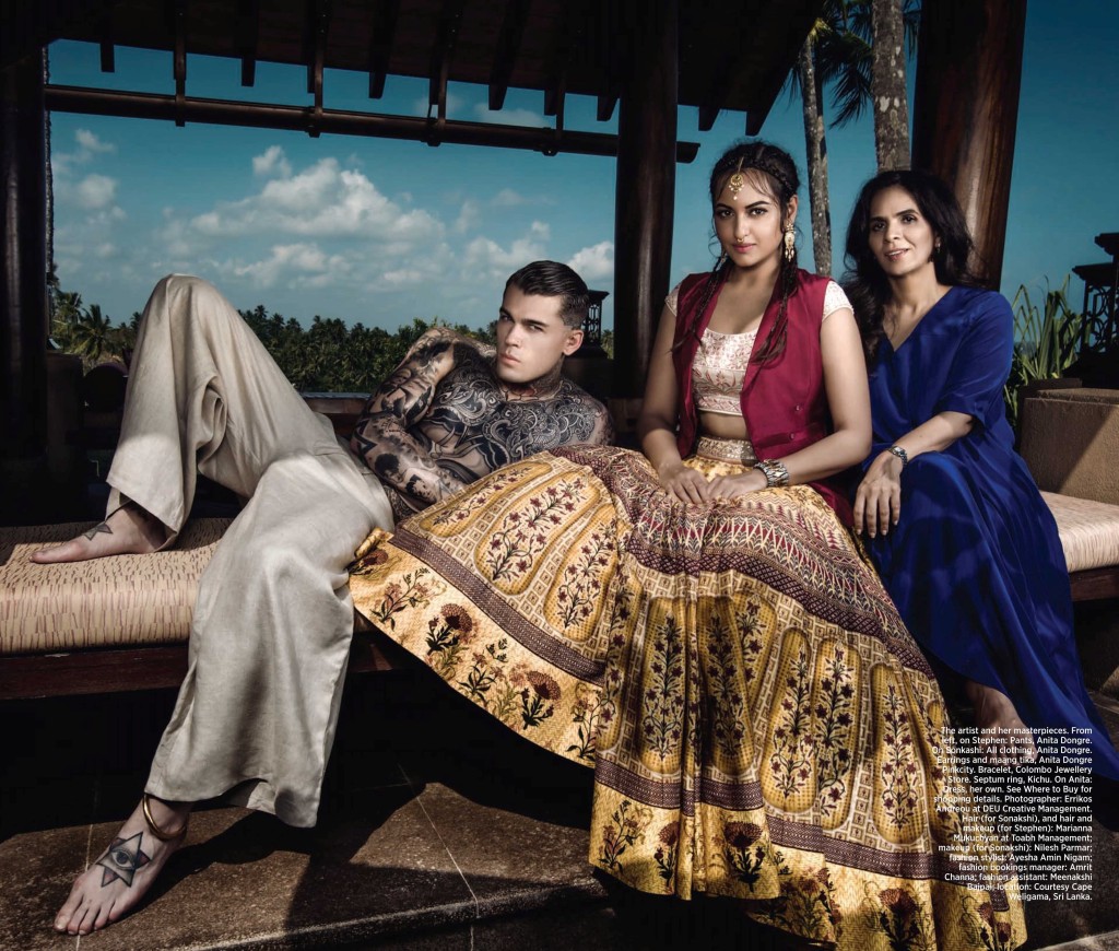 Sonakshi Sinha + Stephen James for Anita Dongre - Harper's Bazaar Bride (5)