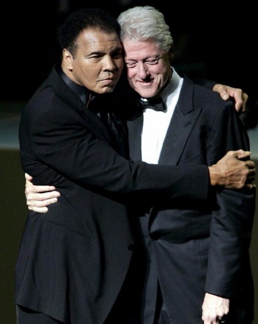 Muhammad Ali and Bill Clinton
