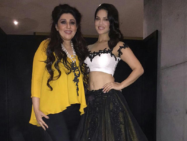 Sunny with designer Archana 